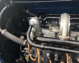 Closeup of left view of completed engine.